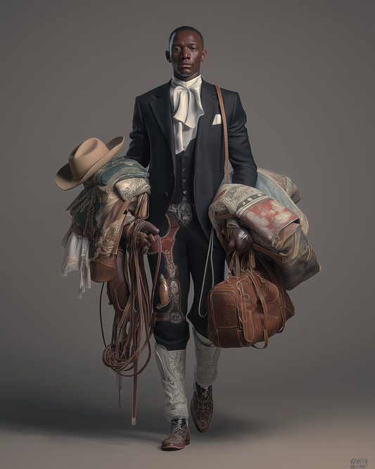 AI Image of Afro American Cowboy.