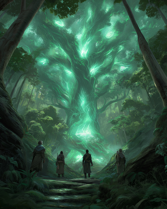 AI Image of High Tech forest druid magic Fantasy.
